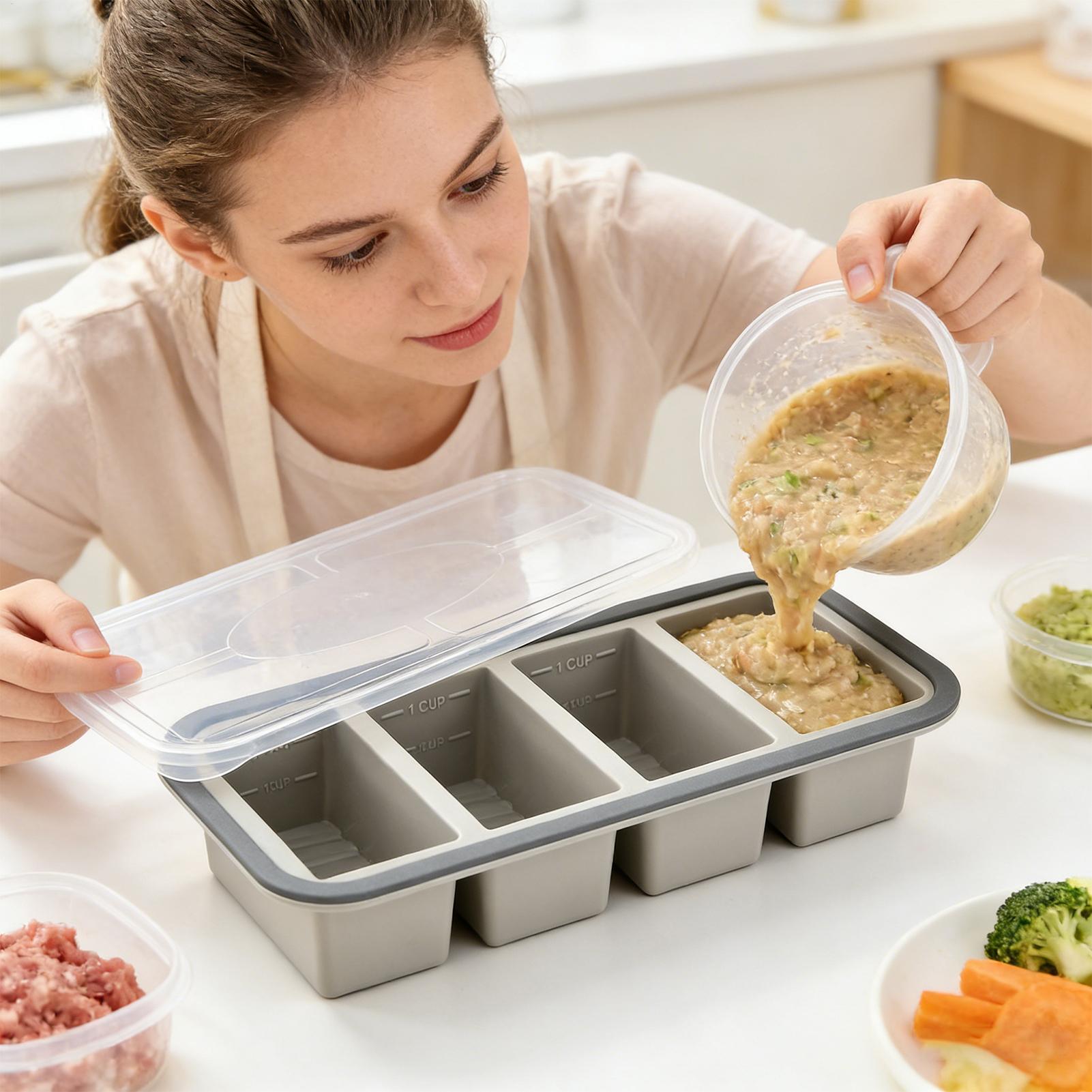 Meal Prep Template - Silicone Freezer Molds Easy Release Food
