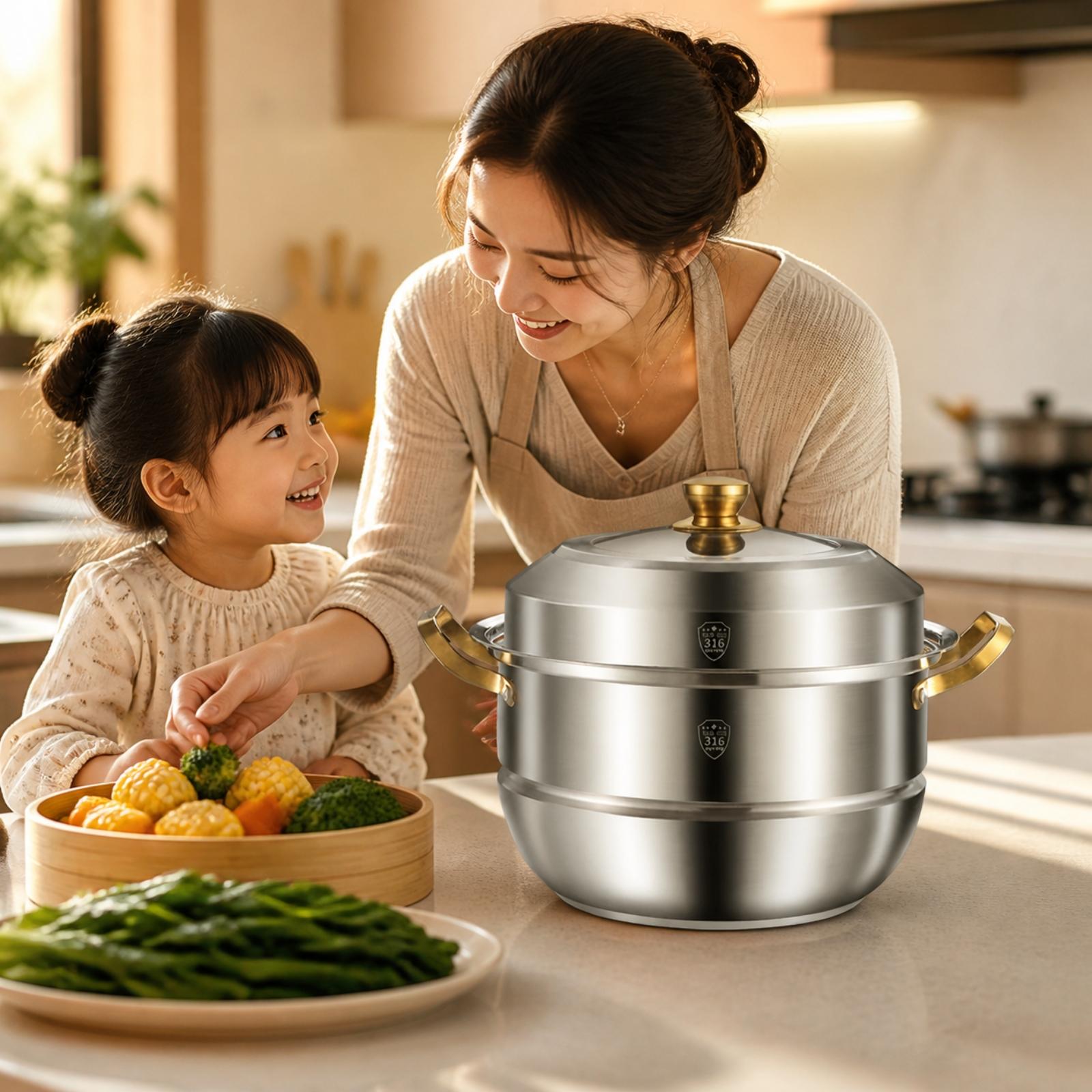 Meal Prep Seafood - Multi Layer Steam Cooker Pot with
