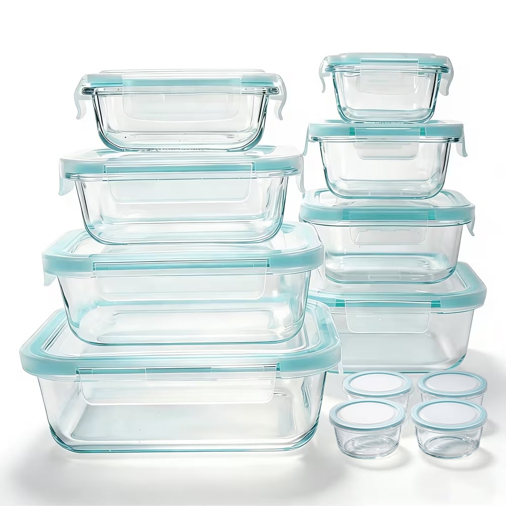 Meal Prep Boxen Glas - 24 Pcs Glass Food Storage Containers