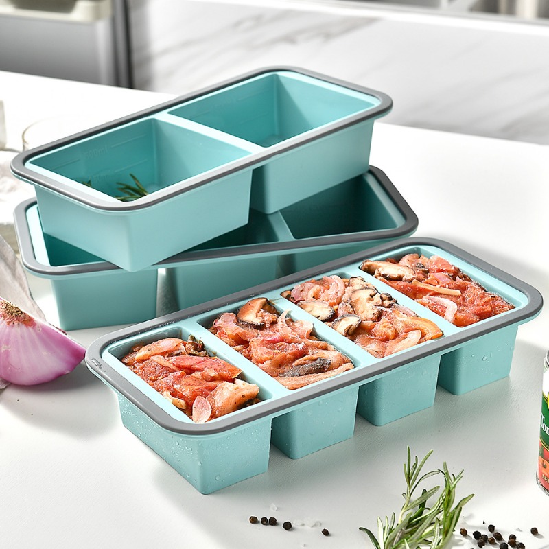 Meal Prep Template - Large Ice Cube Freezer Molds-Soup,Silicone Freezer