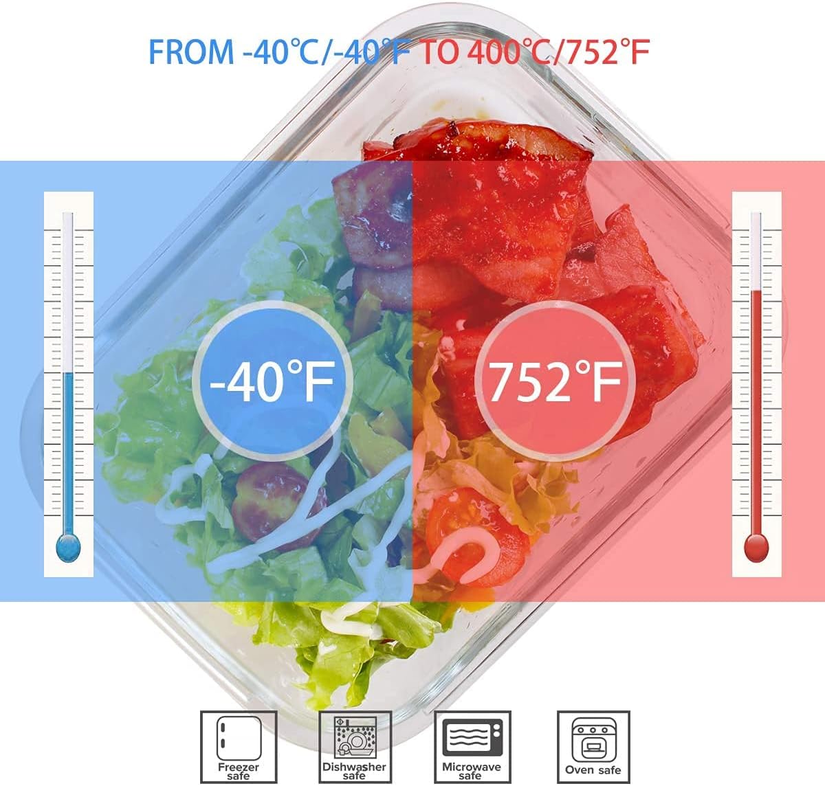18 Piece Glass Food Storage Co - Meal Prep Glass Containers With Lids review and price