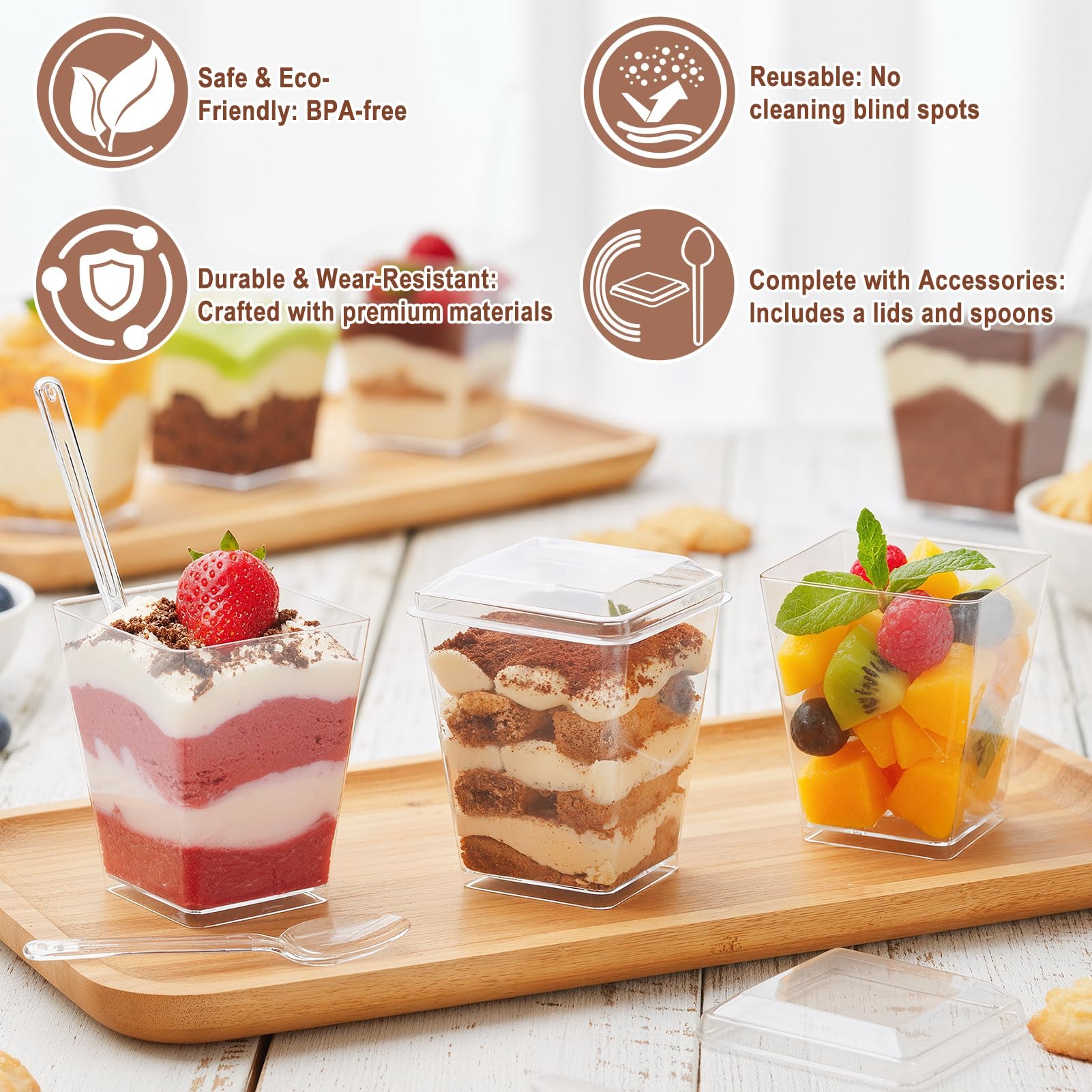 50Pcs 5 Oz Square Clear Plasti - Meal Prep Template review and price