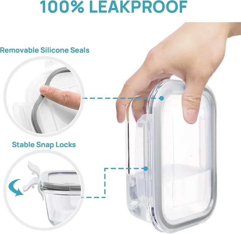 18‑Pack Glass Food Storage Con - Meal Prep Boxen Glas review and price