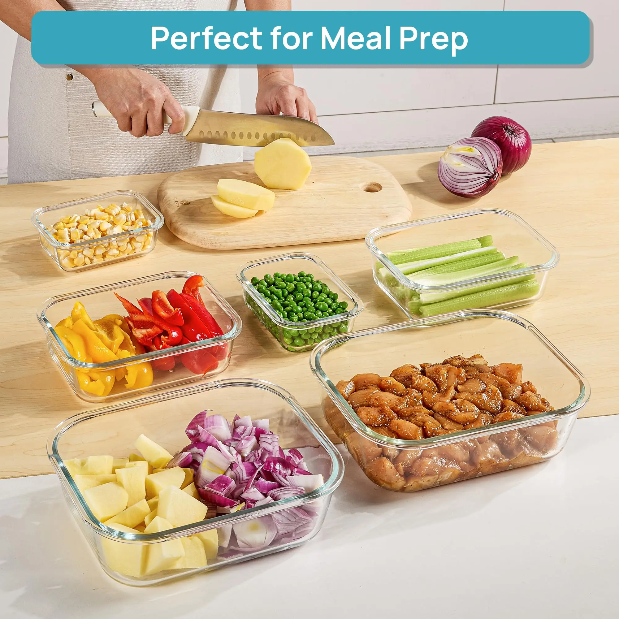 18 Pack Glass Food Storage Con - Meal Prep Glass Containers With Lids review and price