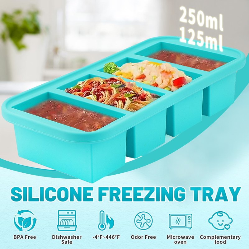 4 Covered Silicone Freezer Mol - Meal Prep Template review and price