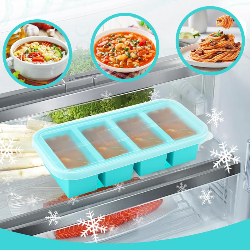 4 Covered Silicone Freezer Mol - Meal Prep Template review and price