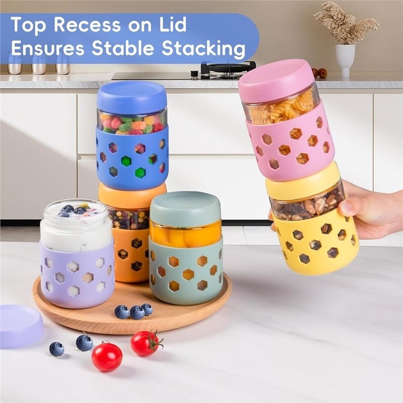 LLCS-Glass Jars With Airtight  - Meal Prep Oatmeal review and price