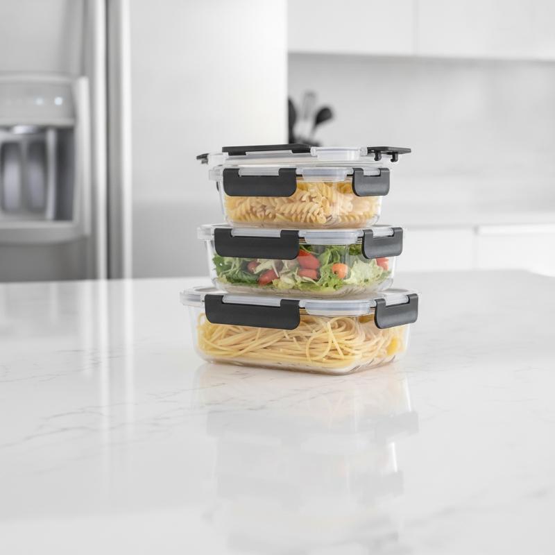 Airtight Leak Proof Glass Food - Meal Prep Glass Containers With Lids review and price