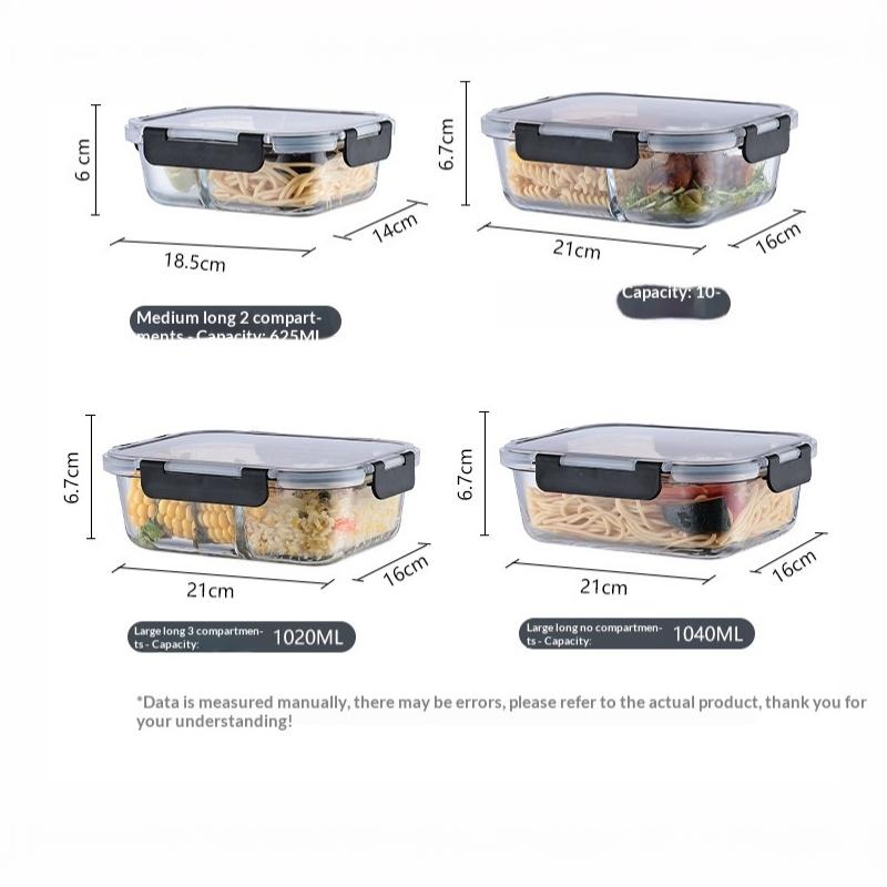 Airtight Leak Proof Glass Food - Meal Prep Glass Containers With Lids review and price