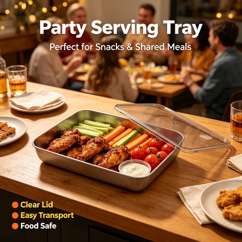 Stainless Steel Square Tray wi - Meal Prep Seafood review and price
