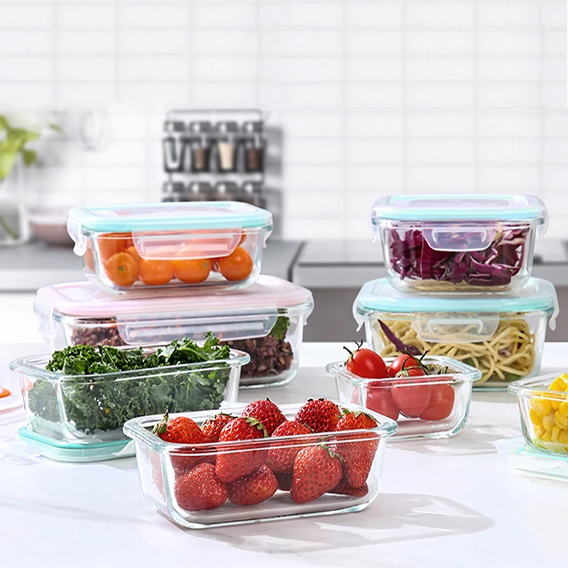 Borosilicate Glass Lunch Box A - Meal Prep Glass Containers With Lids review and price