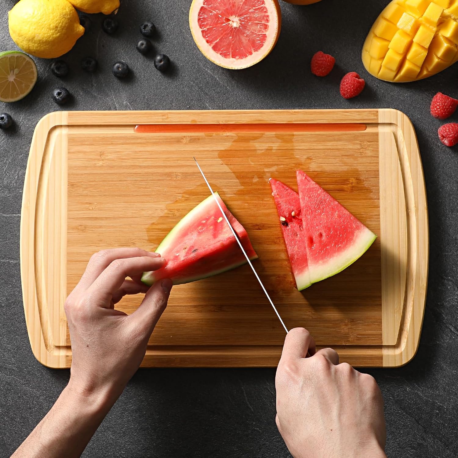 Large Bamboo Cutting Board for - Meal Prep Juice review and price