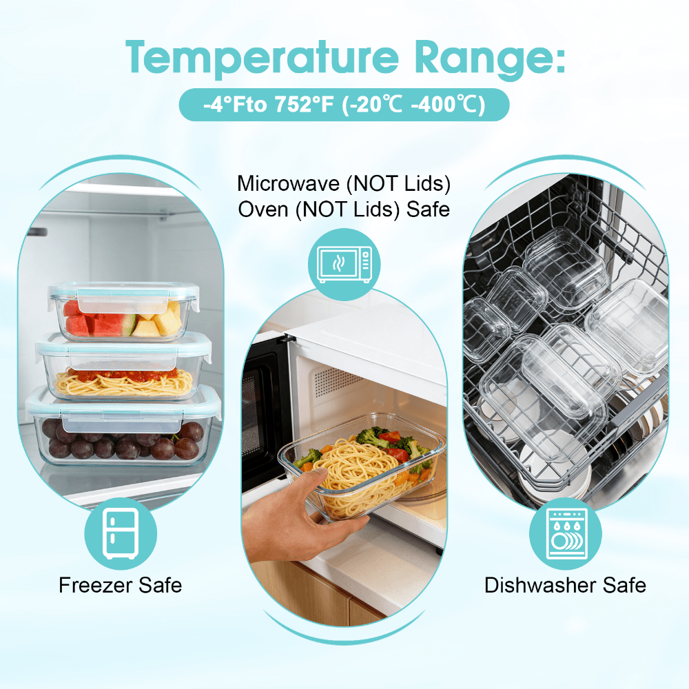 24 Pcs Glass Food Storage Cont - Meal Prep Boxen Glas review and price