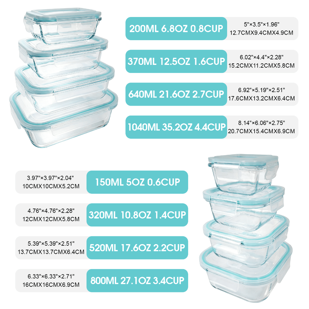 24 Pcs Glass Food Storage Cont - Meal Prep Boxen Glas review and price