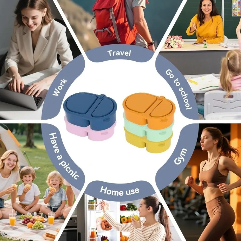 Food Grade Silicone Lunch Box  - Meal Prep Boxen Glas review and price